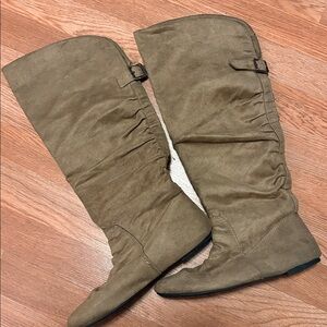 Women's Suede Below the Knee Boots